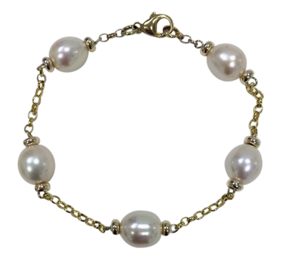 Mary Berry Inspired Bracelet - 5 Pearl Stations