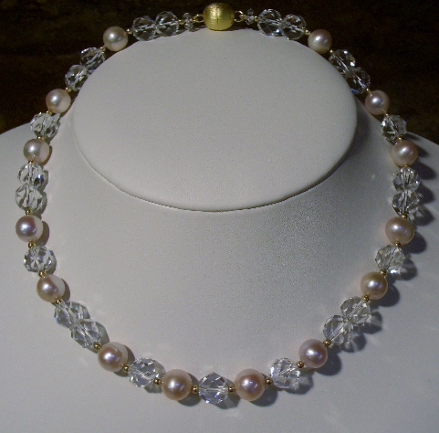 Vintage Crystal with modern Pearls